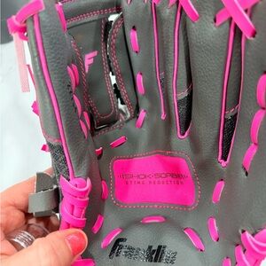 ISH Kids Gray and Hot Pink Baseball Glove